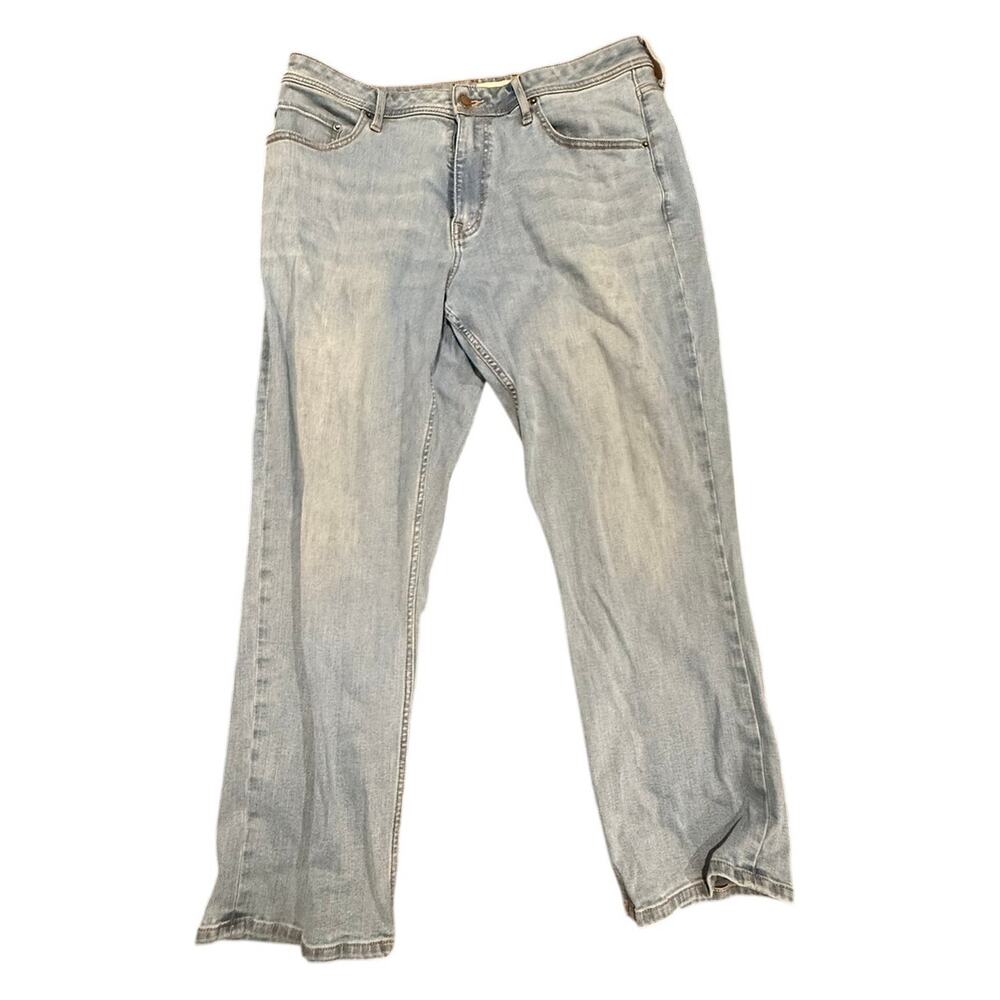 Hawker Rye Men's Relaxed Fit Light Wash Stretch Denim Jeans Size 38x30